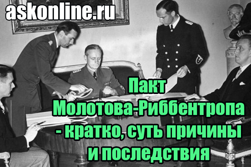 Пакт Молотова-Риббентропа подписание