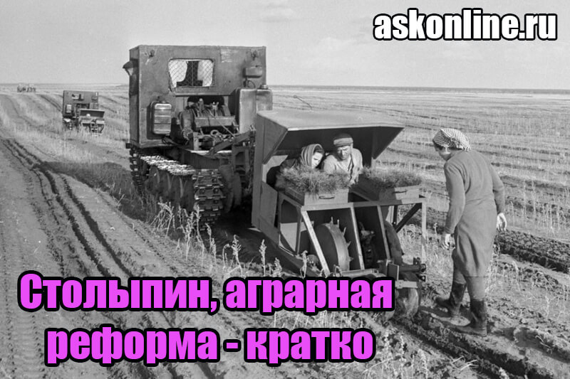 Итоги аграрной реформы Столыпина